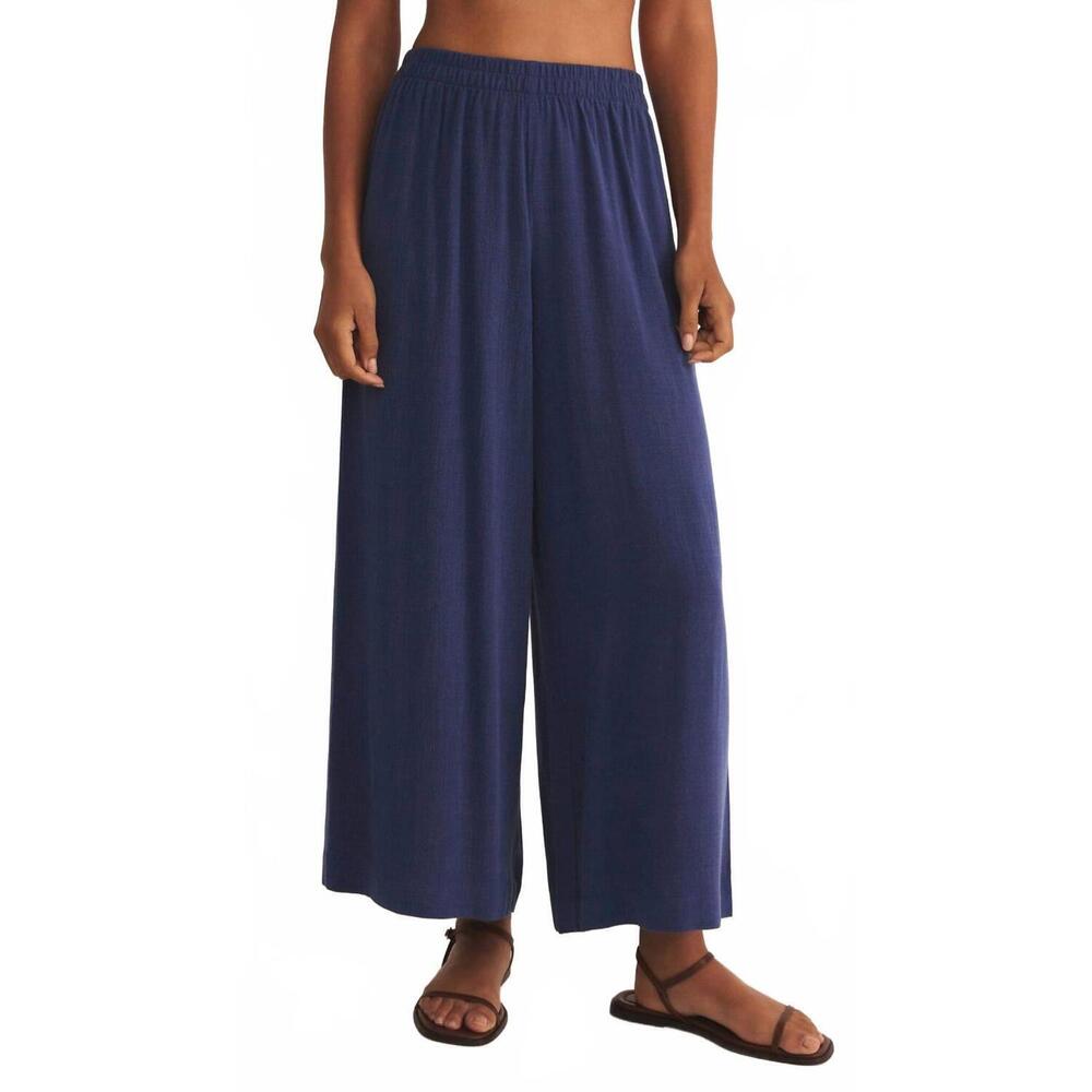 Z Supply Deep Navy Wide-Leg Pull-On Pants